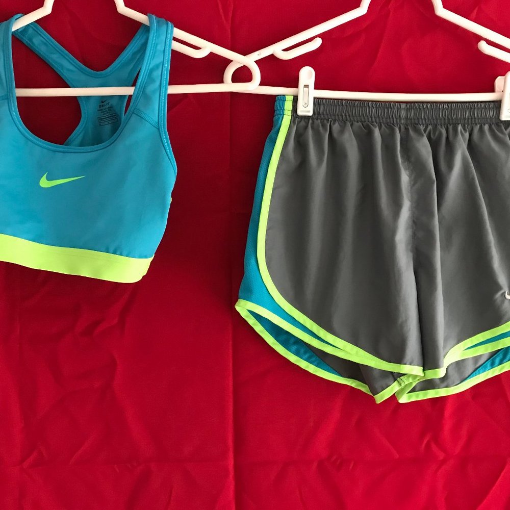 Nike Running Shorts & Matching Bra Top